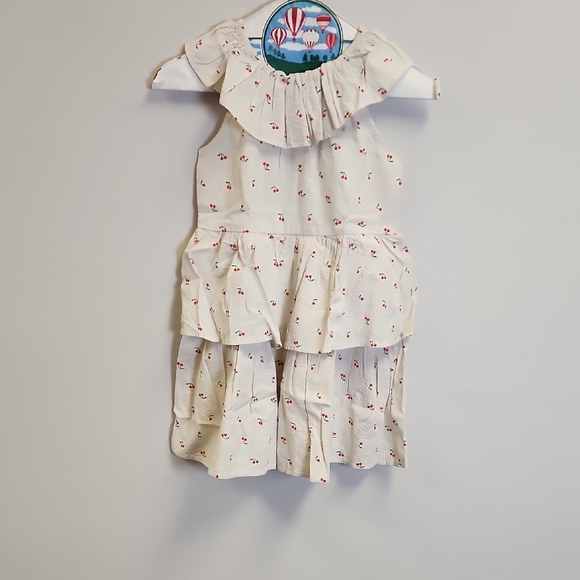 Crewcuts Other - Crewcuts Cream Dress with Cherry Accents